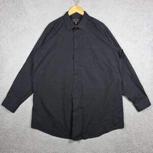 Alexander Julian Shirt Mens Size 2XLT 18-18 1/2 38/37 Black Button Down Relaxed